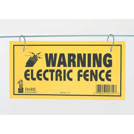 Dare Products Electric Fence Warning Sign