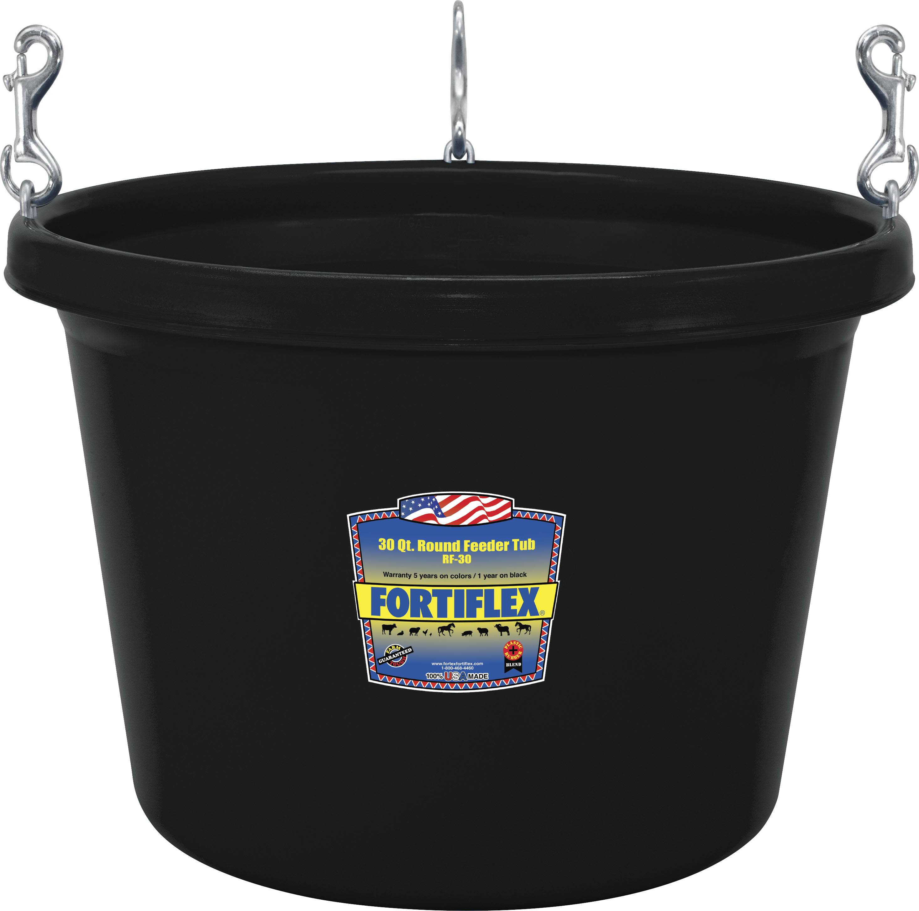 Fortex Industries Round Feeder Tub Black 20 Quart - RF30BX