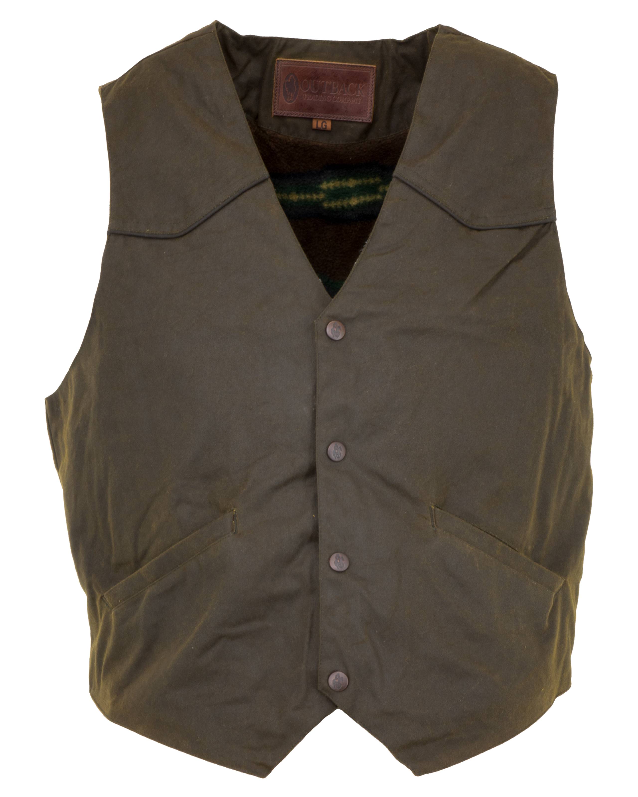 5-690093 Outback Trading Oilskin Cliffdweller Vest- Mens sku 5-690093