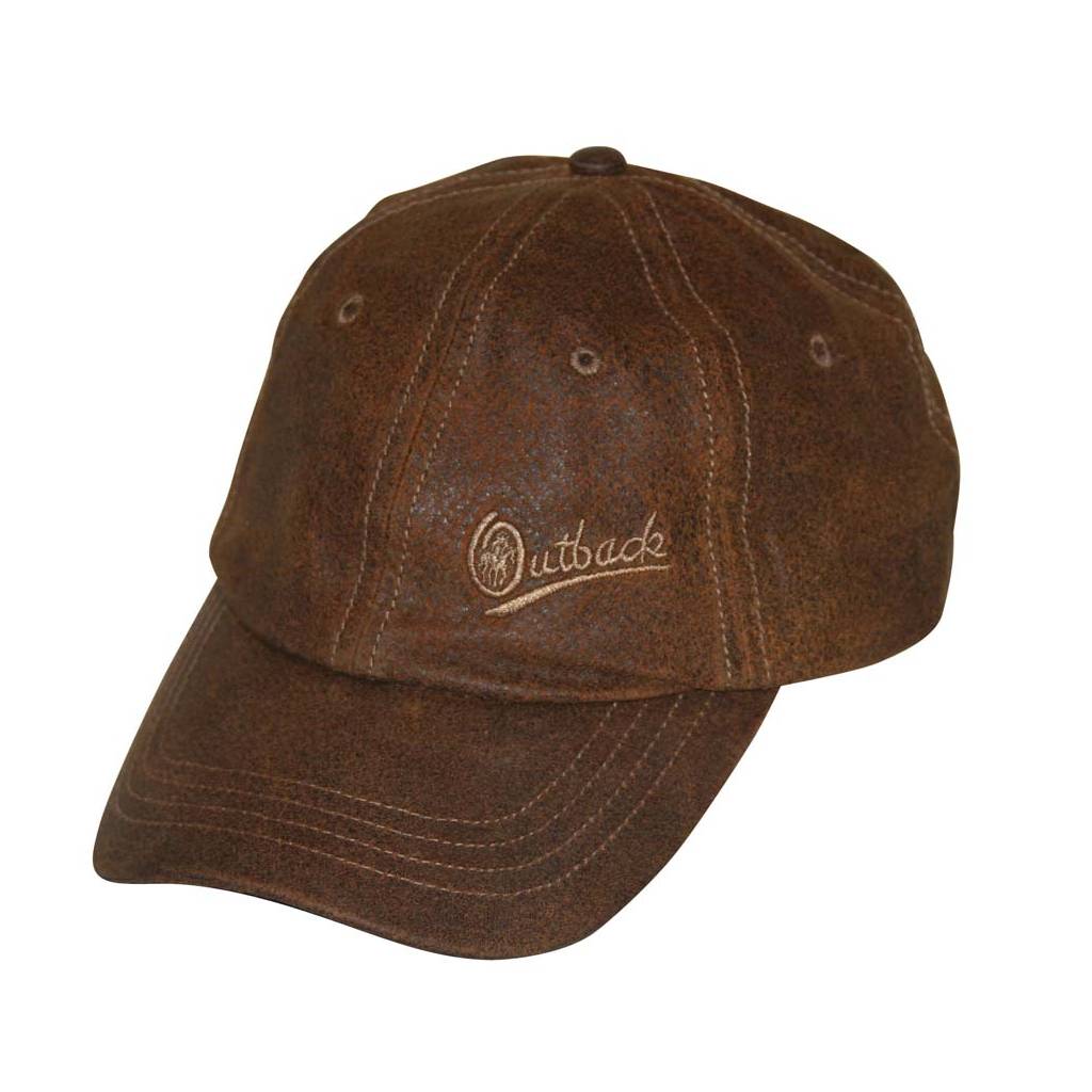 Outback Trading Leather Slugger Cap- Unisex