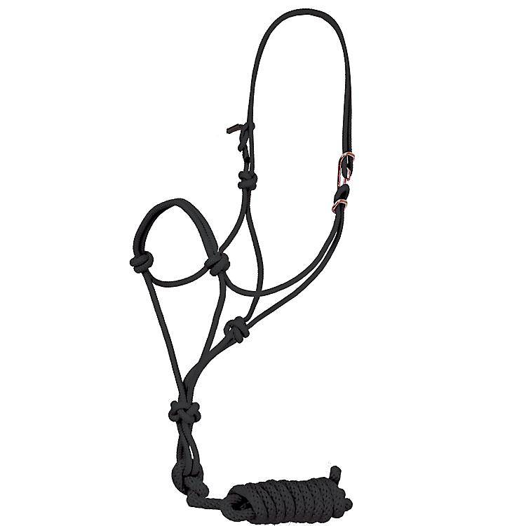 8009 D Mustang Easy-On Rope Halter with 8 Lead sku 8009 D