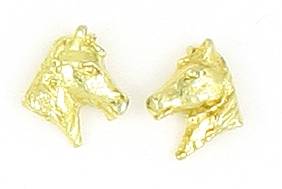 Finishing Touch 3-D Horse Head Earrings