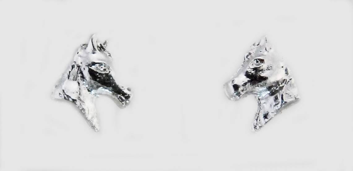 Finishing Touch Finishing Touch 3-D Horse Head Silver Pierced Earring