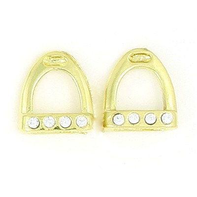 Finishing Touch Stirrup with  Stones Earrings