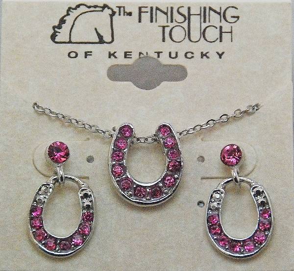 Finishing Touch Horseshoe with  Stone Gift Set - Pink