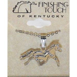 Finishing Touch Trotting Mare And Foal Necklace