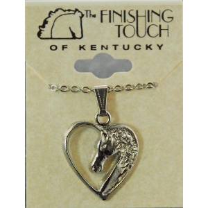 Finishing Touch Horse Head In Heart Pendant