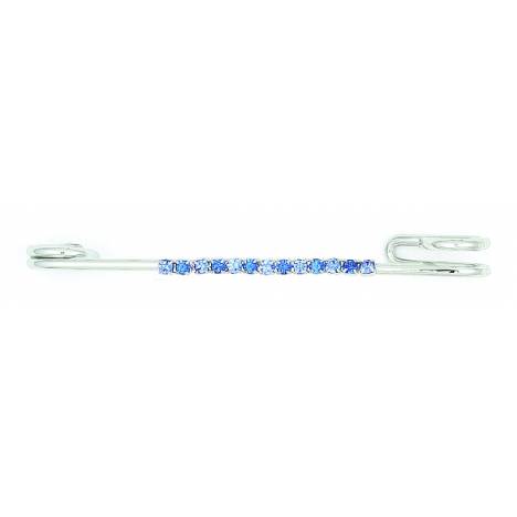 Finishing Touch 2-Tone Rhinestone Strip Stock Pin - Blue