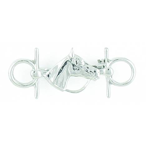 Finishing Touch Horse Head with Reins On Snaffle Bit Stock Pin