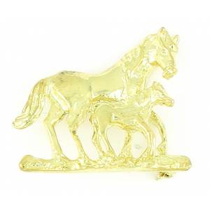 Finishing Touch Mare and Foal Polished Pin