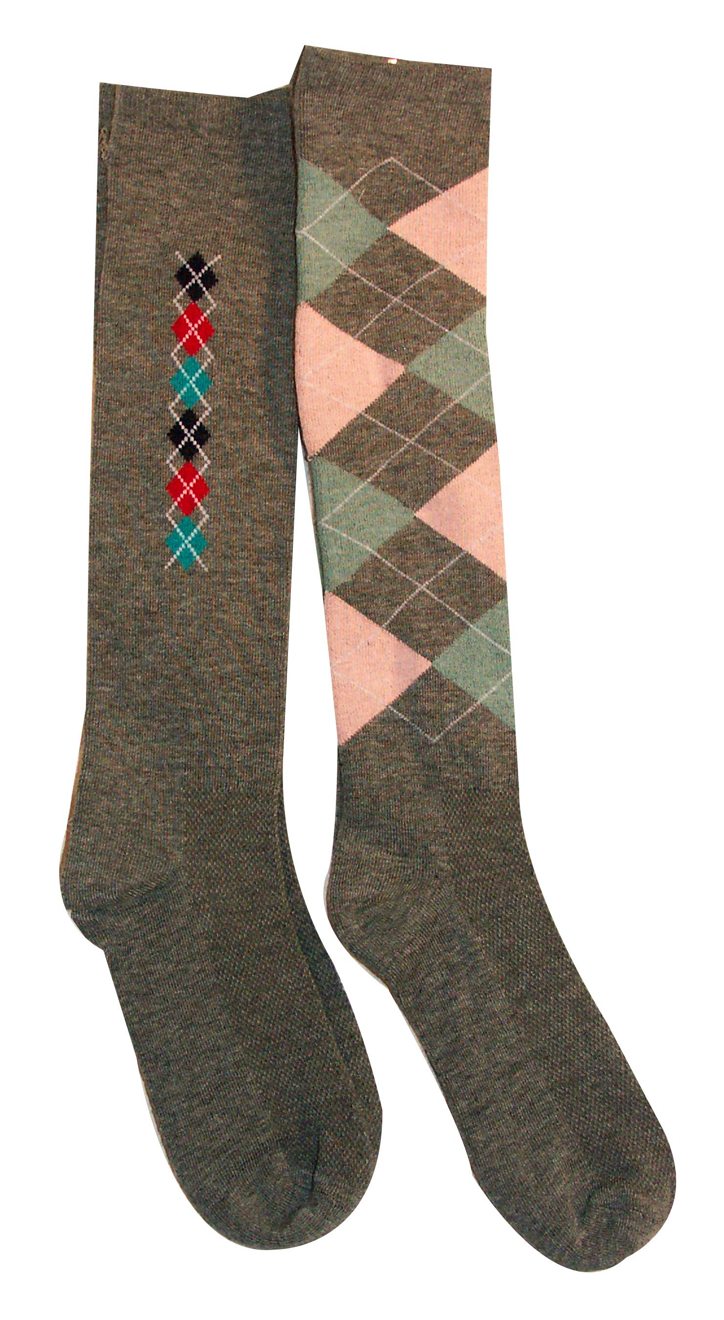 Argyle Ladies Boot Socks