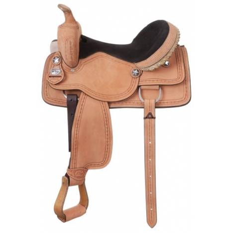 King Series Cowboy Saddle with Barbwire Package