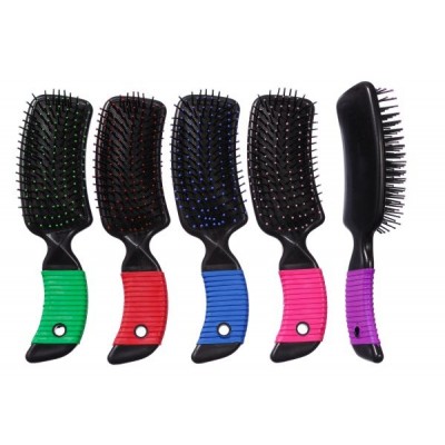 Tough-1 Curved Handle Tail and Mane Brush - 6 Pack