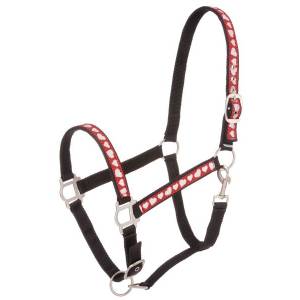 Tough-1 Nylon Halter with  Glittery Ribbon Accents & Satin Hardware - 8 Pack