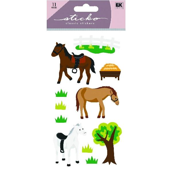 Kelley Horses and Trees Glitter Stickers