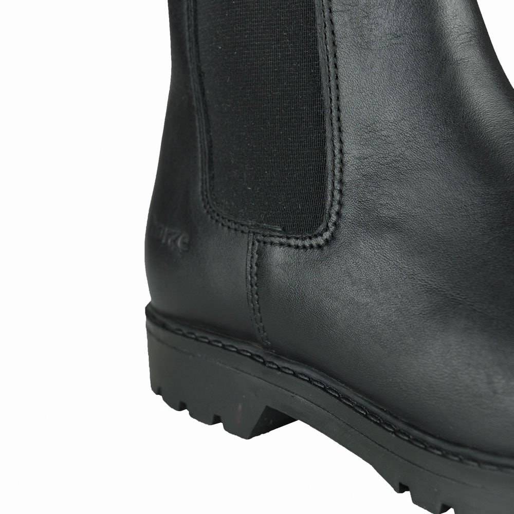 Black CE Certified Black 39 Horze Steel Toe Safety Leather Jodhpur Boots Plain Yard Protective Stable Shoes Horse Riding Ladies Mens Unisex Adults Waterproof