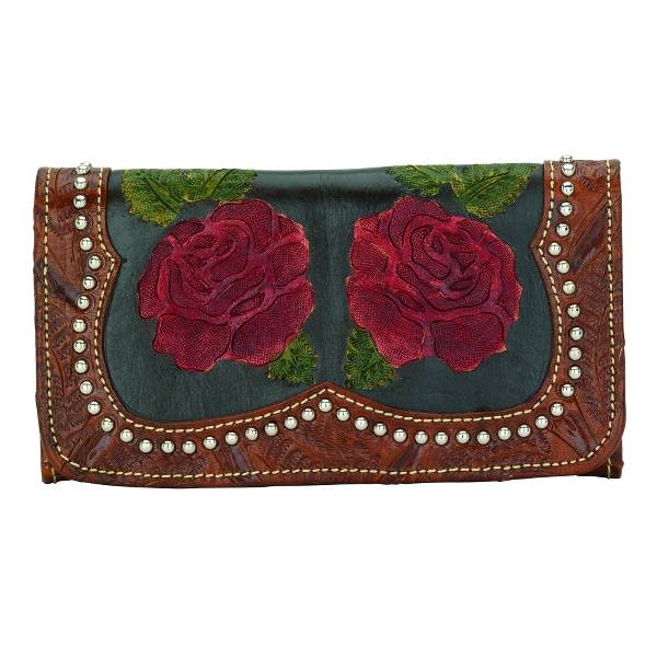 5-547051 American West Ladies Roses Are Red Tri-Fold Wallet sku 5-547051