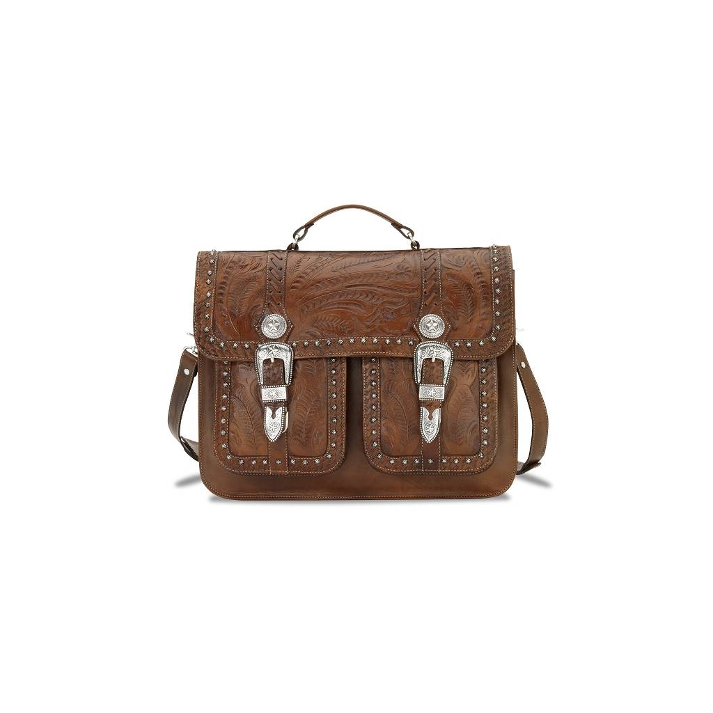 American West Retro Romance Multi Compartment Laptop Briefcase