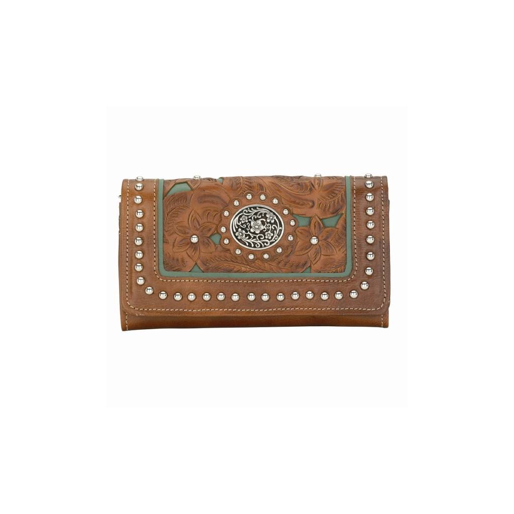 American West Lady Lace Ladies Tri-Fold Wallet