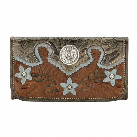 American West Ladies Desert Wildflower Tri-Fold Wallet