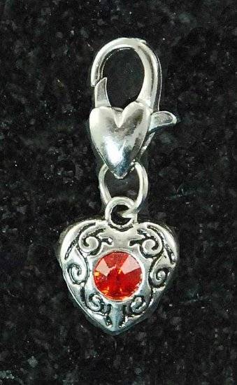 Barbary Stone Heart Charm