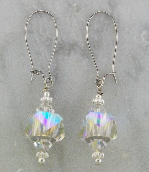 Finishing Touch Stone Dangle Earrings - Aurora Borealis