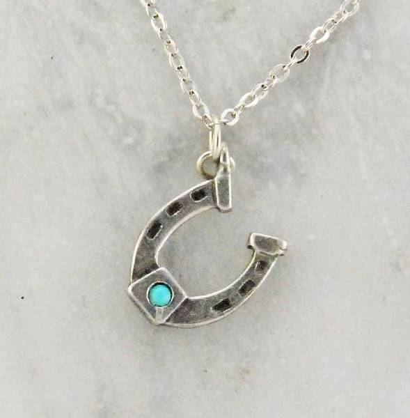 Finishing Touch Horseshoe Stone Necklace - Crystal