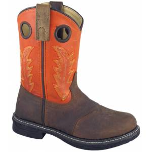 Smoky Boots Buffalo Wellington Boots - Youth, Brown/Burnt Orange
