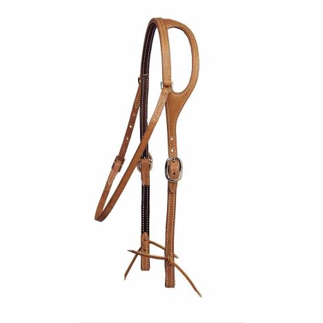 Tory Leather Shaped Ear Headstall - Throat Latch