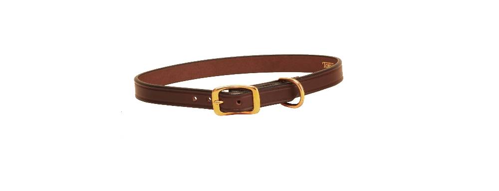Tory Leather Plain Creased Dog Collar | EquestrianCollections