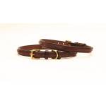 Tory Leather Deluxe Raised Leather Dog Collar W/ Raised Keepers