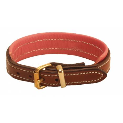 Tory Leather 1/2" Padded Leather Bracelet with Brass Buckle