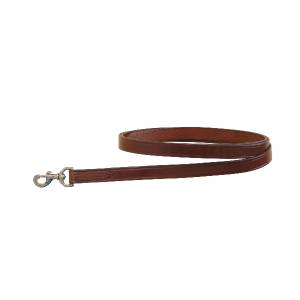 Tory Leather Single Ply Lead With  Nickel Snap