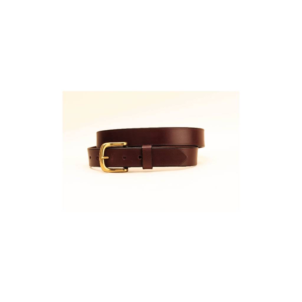 Tory Leather 1 1/4" Plain Belt with Square Nickel Buckle