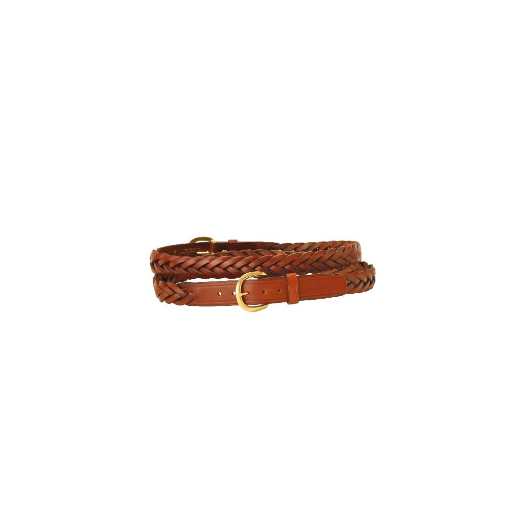 Tory Leather 1 1/4" Braided Leather Belt