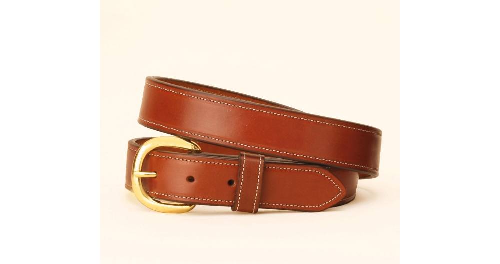 Classic Stitched Leather Belt