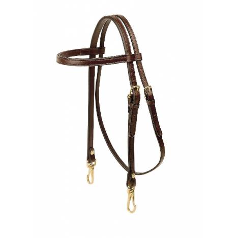 Tory Leather Browband Training Headstall - Snap Ends