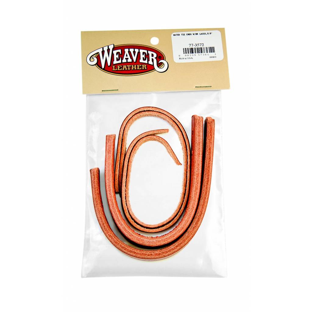 Weaver Water Tie Ends with Brown Latigo Ties