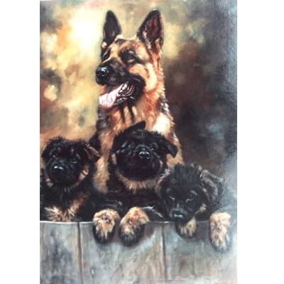 Proud Mum (German Shepherd) Blank Greeting Cards - 6 Pack