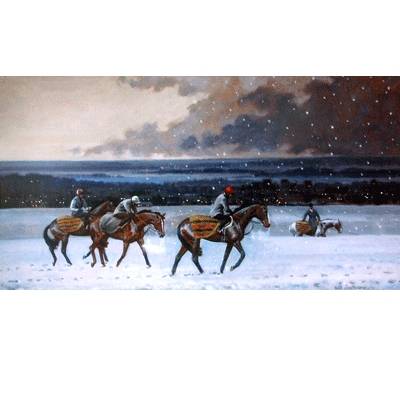 Winter on Warren Hill (Horse Racing) By: Neil Cawthorn