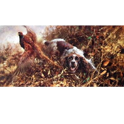 5-582232 Spaniel and Pheasant By: Mick Cawston sku 5-582232