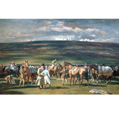 In the Saddling Paddock By: Alfred Munnings