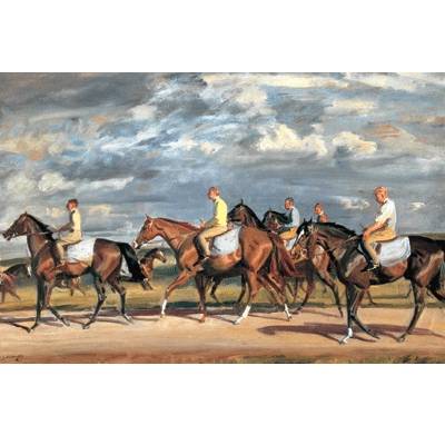 Exercising Early Morning Newmarket By: Alfred Munnings