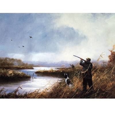 5-582394 Duck Shooting (English Springer) Blank Greeting Ca sku 5-582394