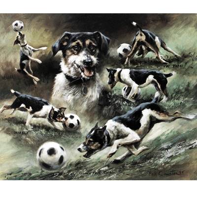 5-582466 Footballing Dog By: Mick Cawston sku 5-582466