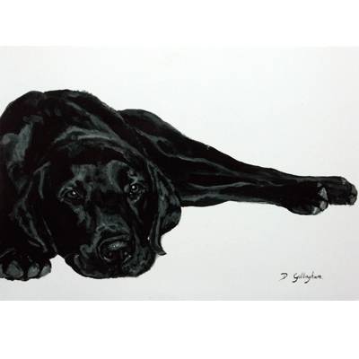 Lounging Around (Labrador Retriever) Blank Greeting Cards - 6 Pack