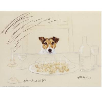 Terrier Wanting Sausage By: Gill Evans, Matted