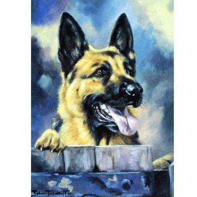 5-582548 Over the Garden Wall (German Shepherd) Blank Greet sku 5-582548