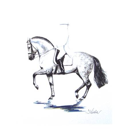 Invasor, Dressage Art Print by Jan Kunster