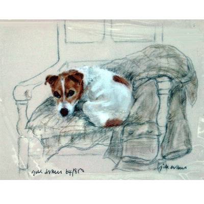 5-582728 Terrier Waiting By: Gill Evans, Matted sku 5-582728